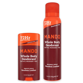 Mando solid-stick application for targeted odor protection all day