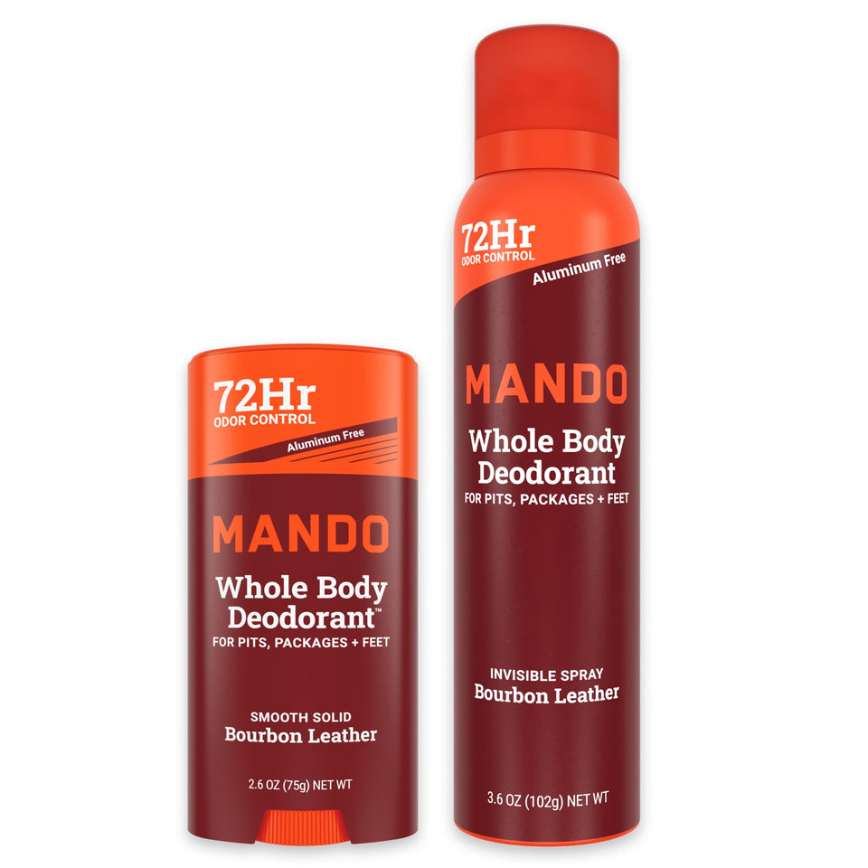 Mando solid-stick application for targeted odor protection all day