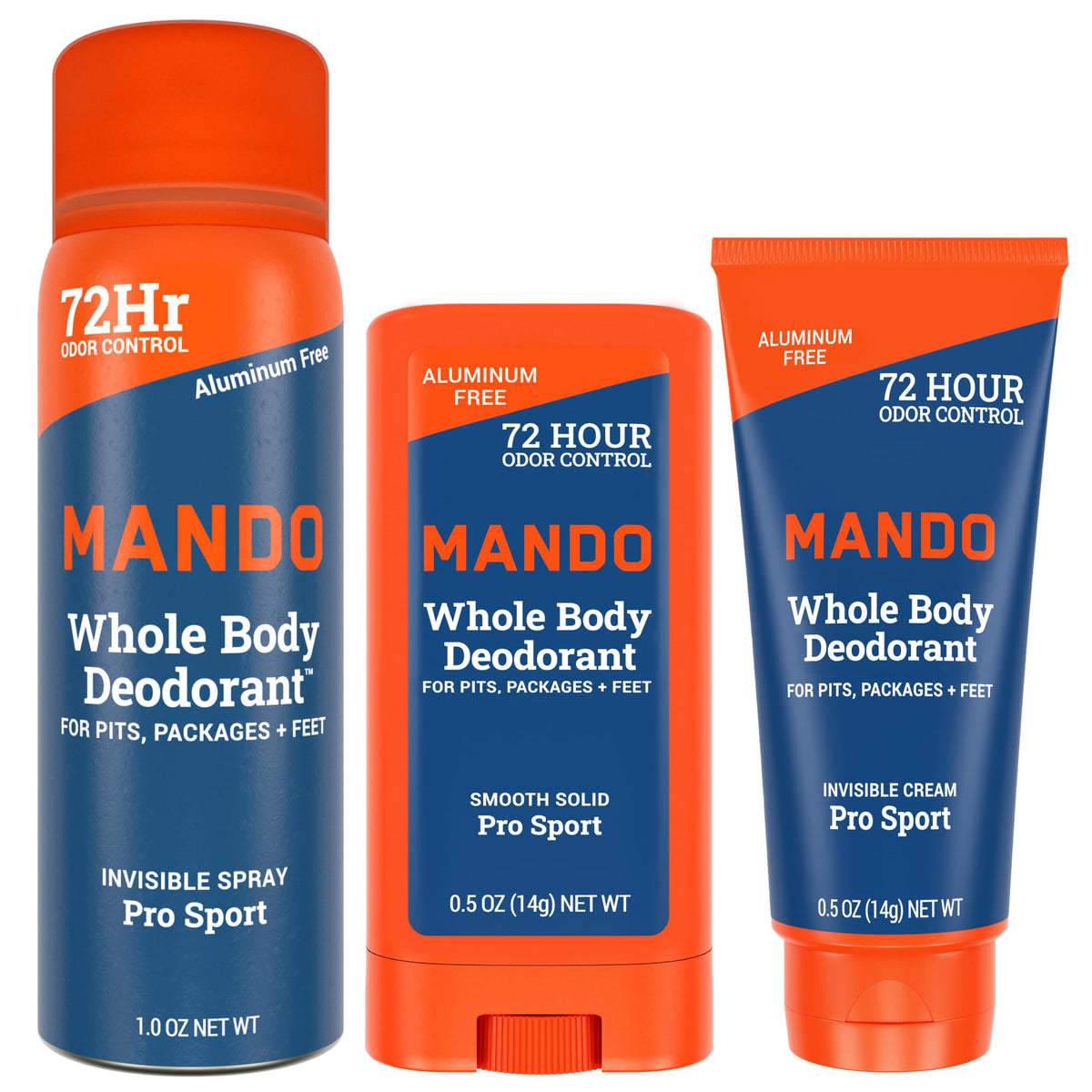 Mando solid-stick mini trio for compact, daily odor control.