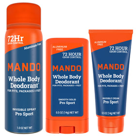 Mando solid-stick mini trio for compact, daily odor control.