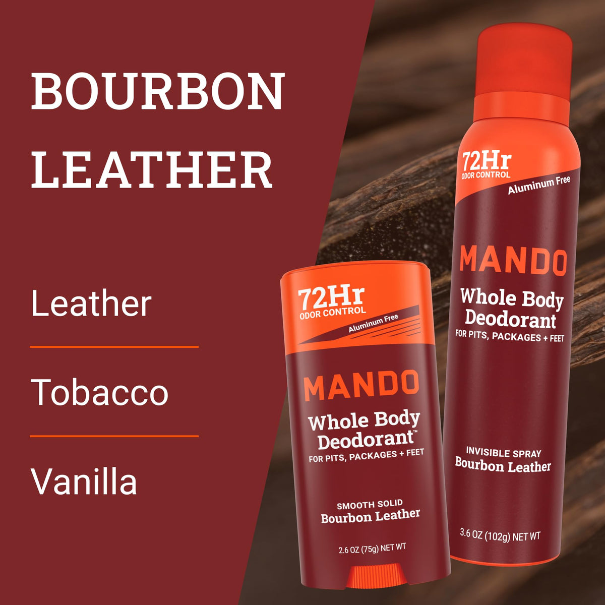 Mando invisible spray deodorant applying underarm and hard-to-reach areas
