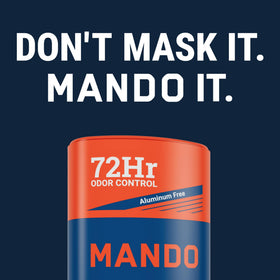View of the complete Mando starter kit for full-body freshness