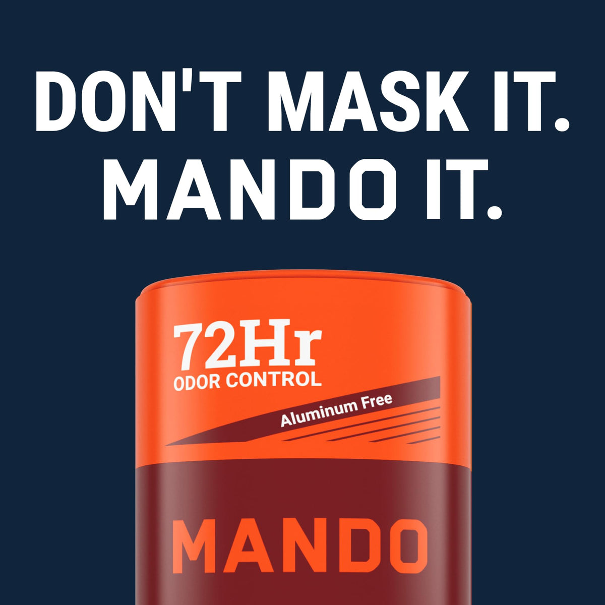 Travel-ready two-piece Mando packaging for on-the-go odor care