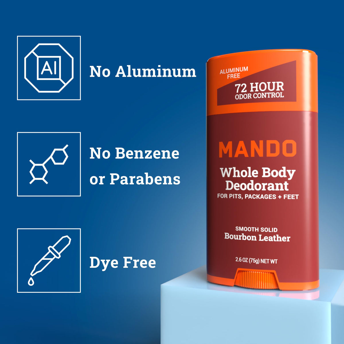 Mando acidified body wash 1.5oz mini bottle for refreshing cleanse