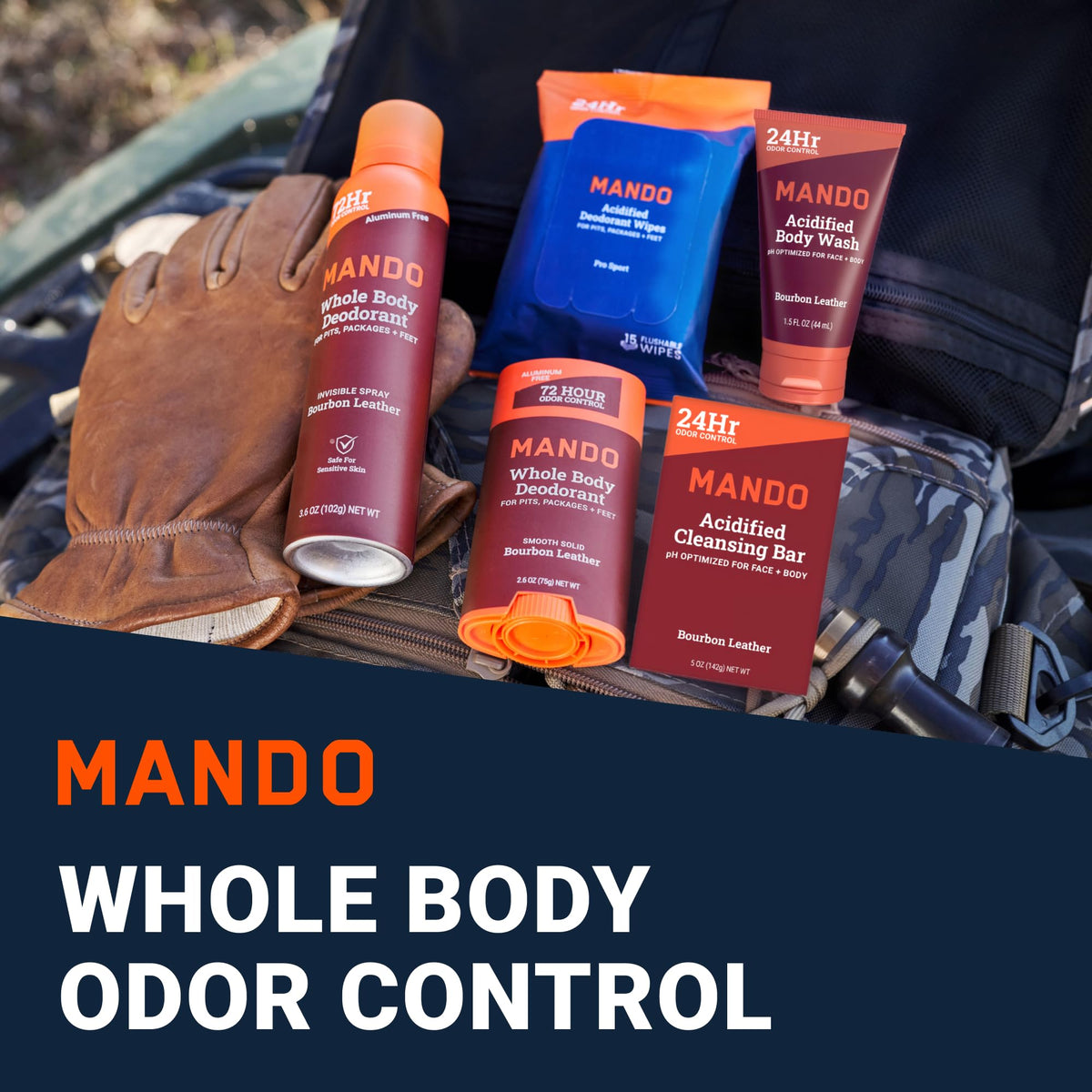 Mando deodorant spray 3.6oz for on the go freshness