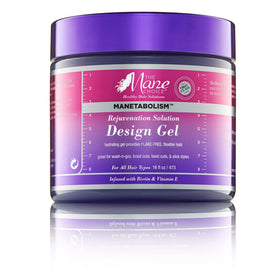 The Mane Choice Manetabolism Design Gel bottle offering long-lasting hold and healthy shine.
