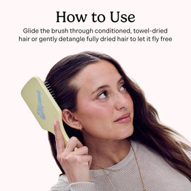 Mane metal bristles provide scalp massage and oil distribution along lengths