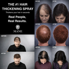 Mane Root Touch Up spray application conceals regrowth between salon visits.