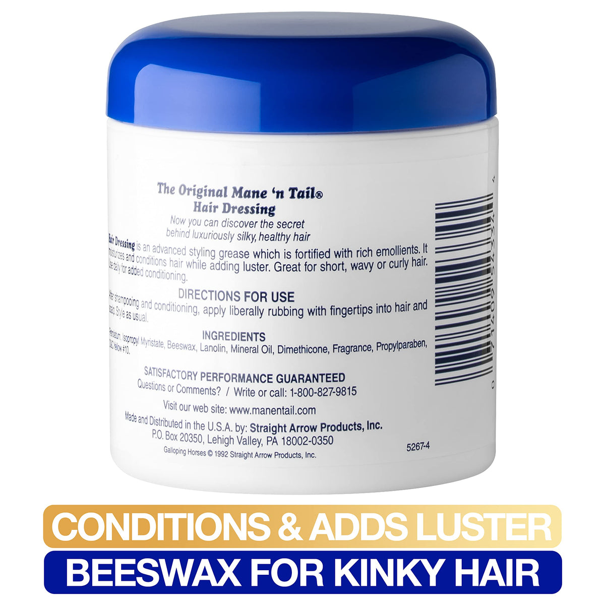 Mane 'n Tail Hair Dressing texture swirl; creamy formula spreads evenly.
