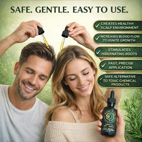 Applying Mane Rain Hair Growth as part of a daily routine with smooth glide.