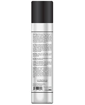 Mane Tame Mighty Hold finishing spray applied for a polished, long-lasting look.