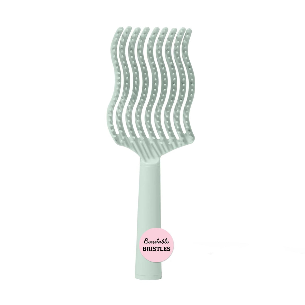 Mane Wets Get It On brush with bendable bristles detangles hair gently