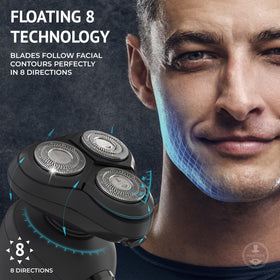 MANECODE dock station charging pedestal keeping razor powered and organized.