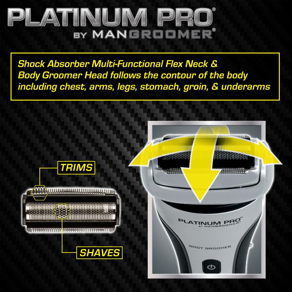 Dual-sided Platinum Pro MangRoomer design for body grooming and precision trimming