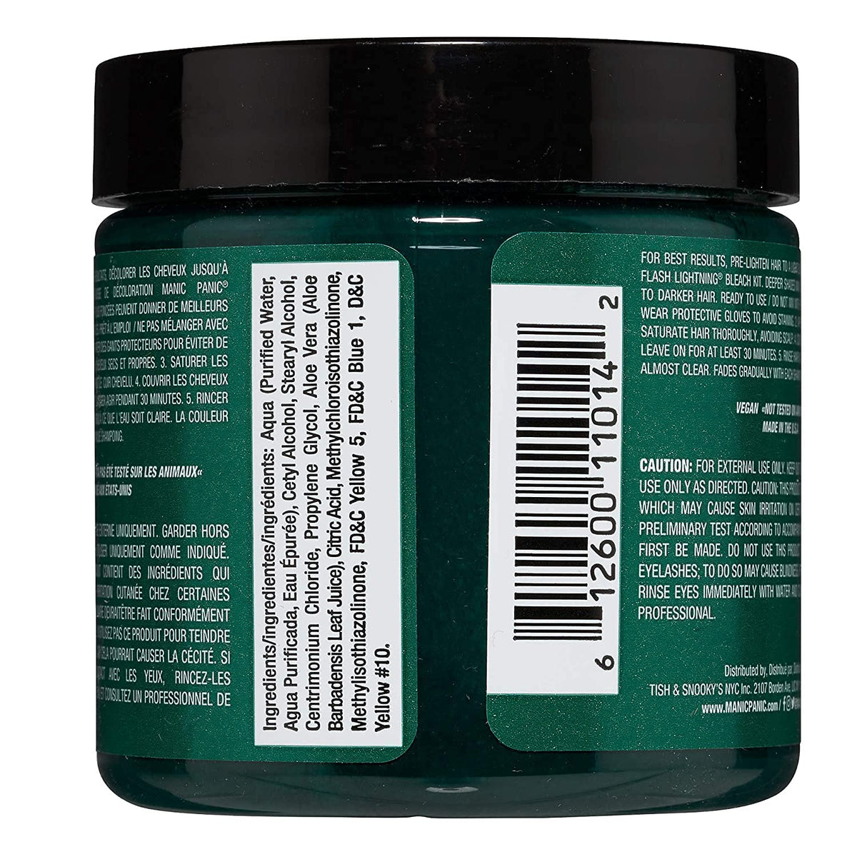 MANIC PANIC Green Envy color swatch reveals rich emerald hue with blue undertones for depth