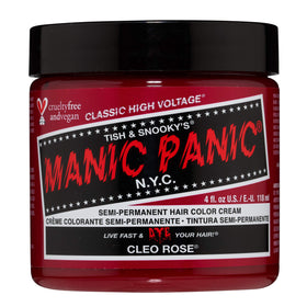 MANIC PANIC Cleo Rose bottle with vibrant warm magenta pigment for bold color