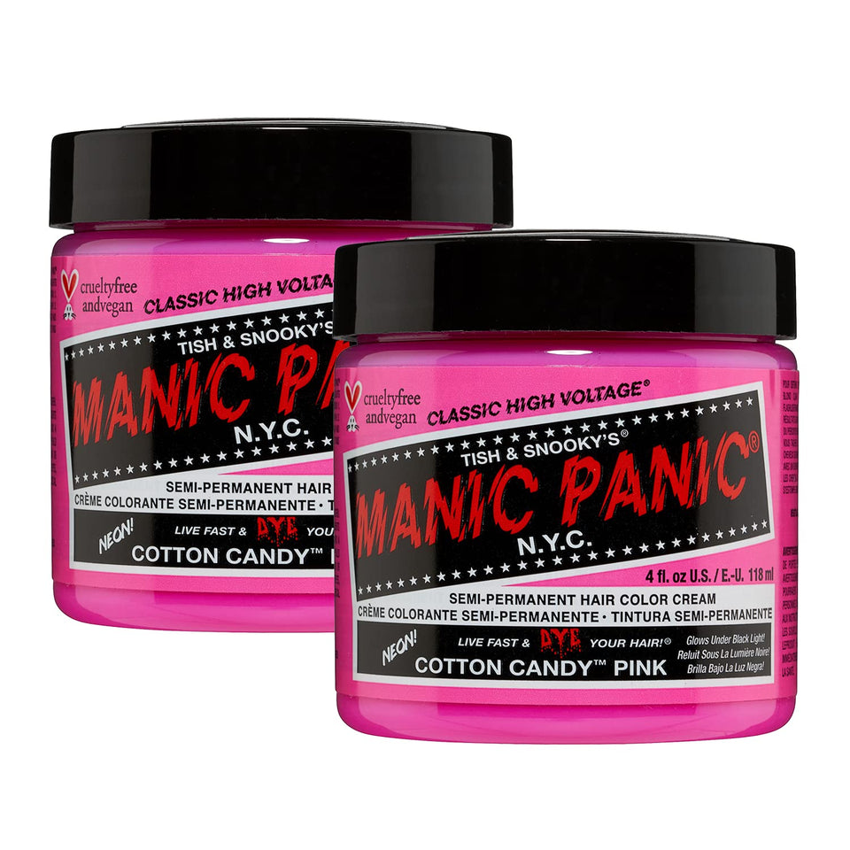 MANIC PANIC cotton candy pink dye tub ready for vibrant color transformation