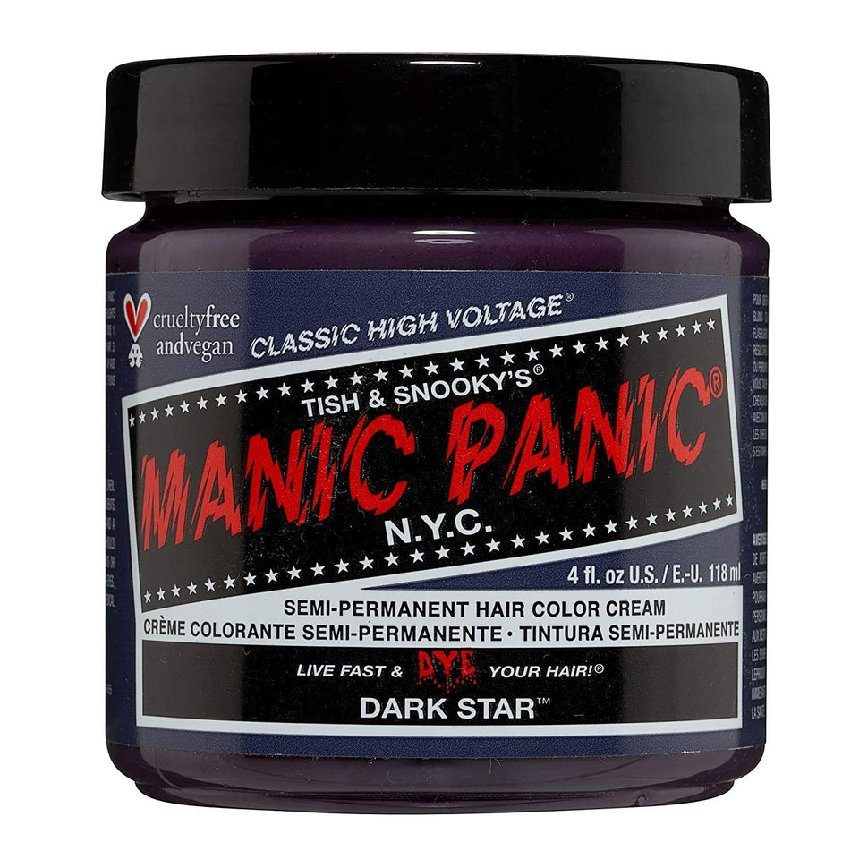 MANIC PANIC Dark Star bottle front view; vibrant, long-lasting color.