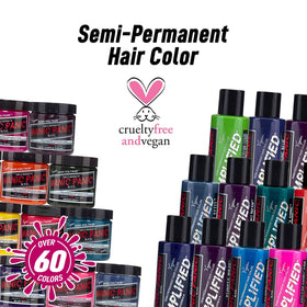 MANIC PANIC Electric Lizard vegan ingredients label, signaling cruelty-free color choice.