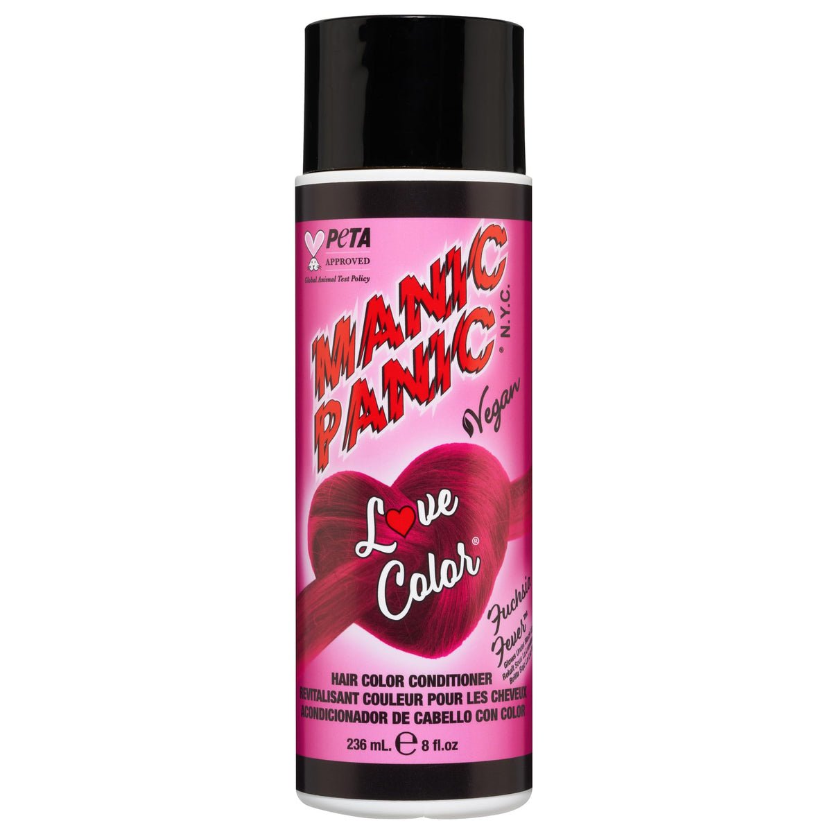 MANIC PANIC Fuschia Fever bottle close-up showing vibrant pink color