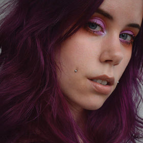 MANIC PANIC Fuschia Shock tube closeup reveals creamy, conditioning dye