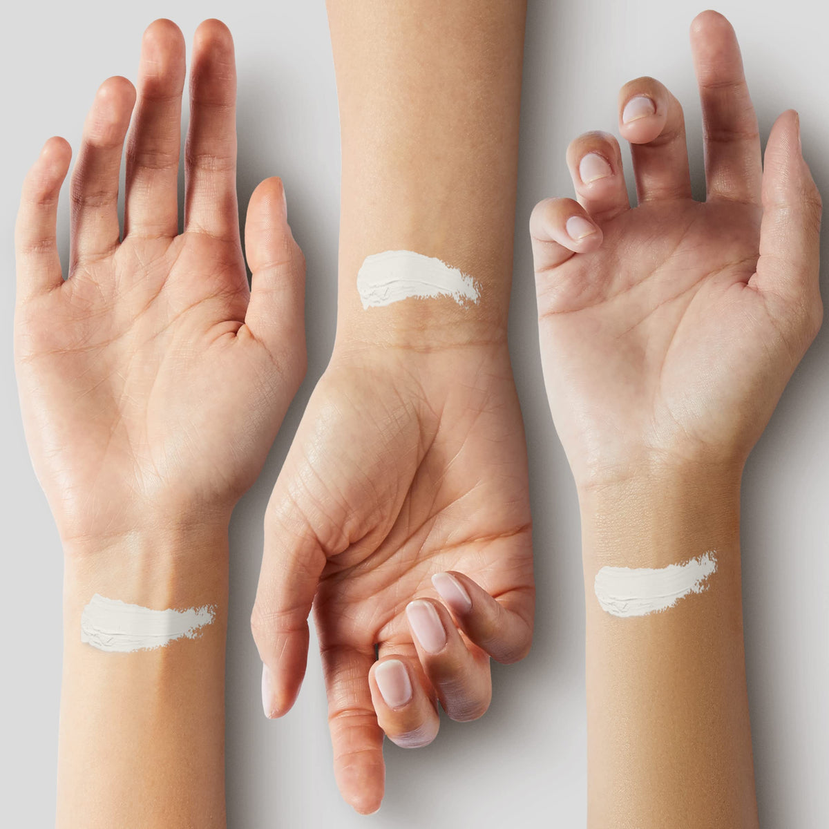 MANIC PANIC Goth White Foundation blended on skin creates a seamless Gothic canvas.
