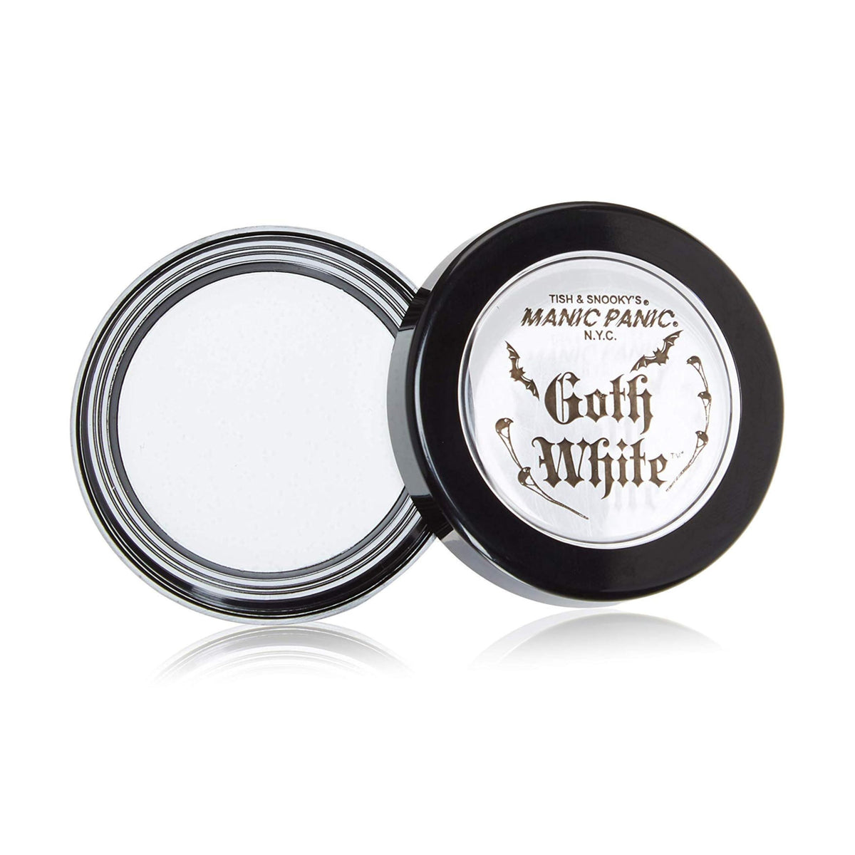 MANIC PANIC Goth White Foundation bottle for a bold, long-lasting matte base.