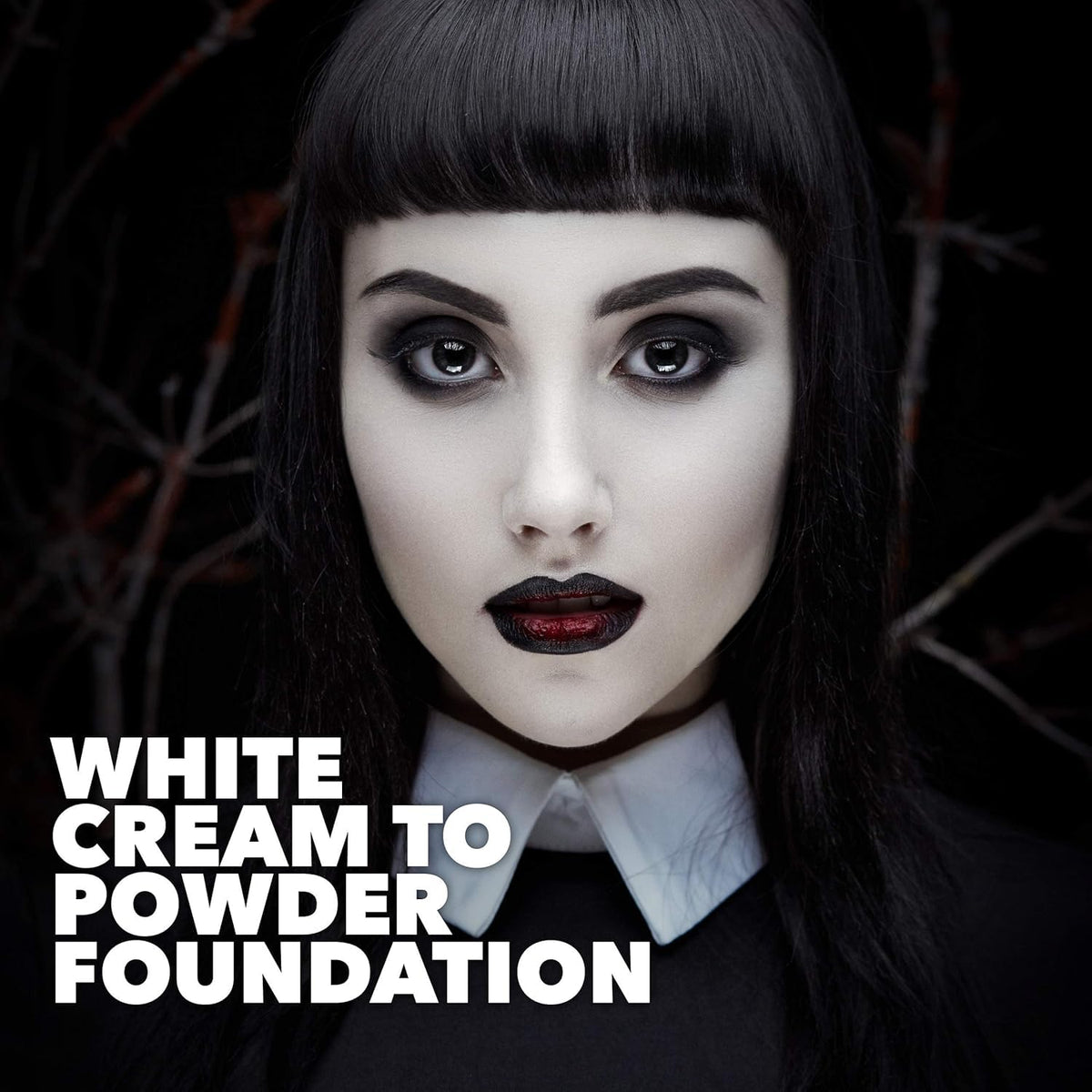 MANIC PANIC Goth White Foundation powers Halloween makeup with dramatic white base.