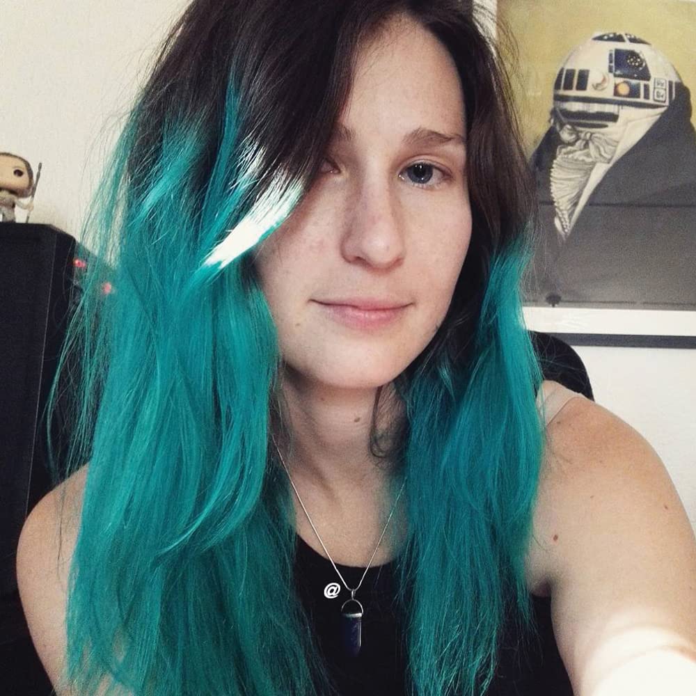 MANIC PANIC Mermaid Neon Ocean Blue close-up reveals rich pigment details