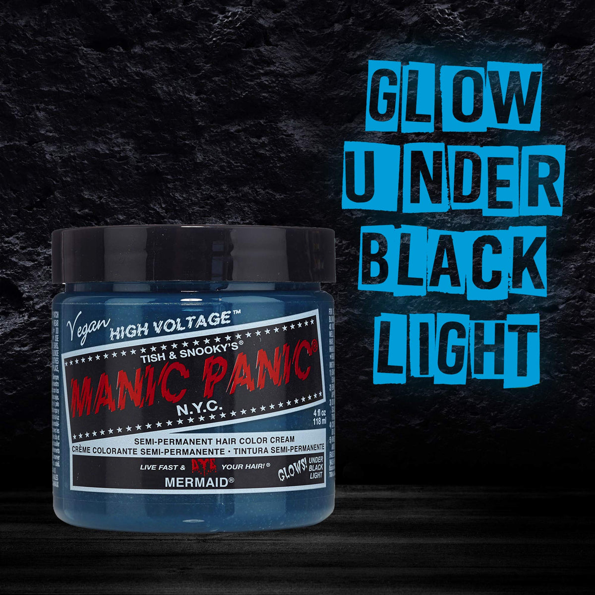 MANIC PANIC Mermaid Neon Ocean Blue color mixing for pastel or bold looks