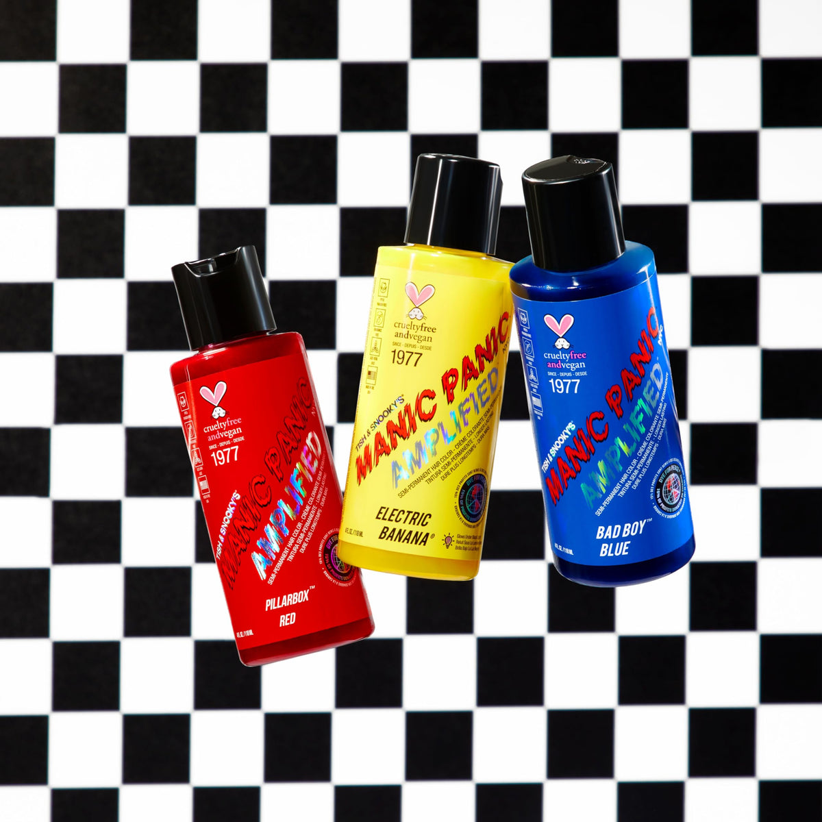 MANIC PANIC Pillarbox Red applying hair dye on hair