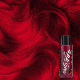 MANIC PANIC Pillarbox Red bottle closeup highlighting ready-to-use formula