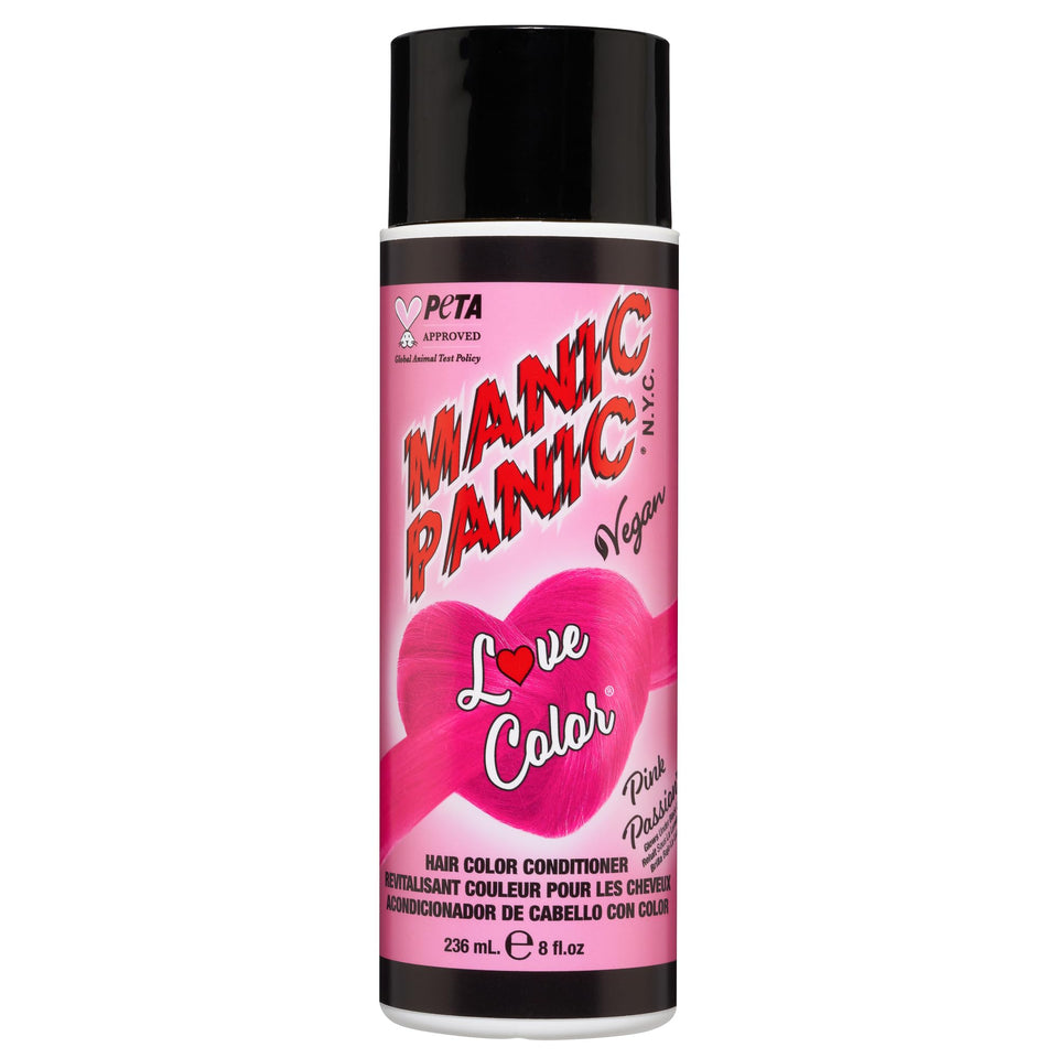 MANIC PANIC Pink Passion bottle front view highlighting vibrant color deposit.