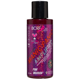 Manic Panic Pink Warrior bottle shows vibrant amplified color for bold, long-lasting results.