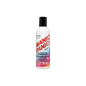 MANIC PANIC Prepare to Dye bottle pouring to remove buildup and cleanse oily hair