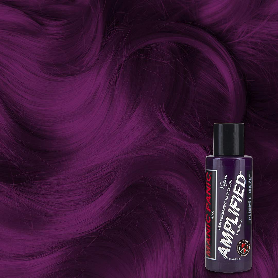 MANIC PANIC Purple Haze dye cream shows creamy texture ideal for even application.