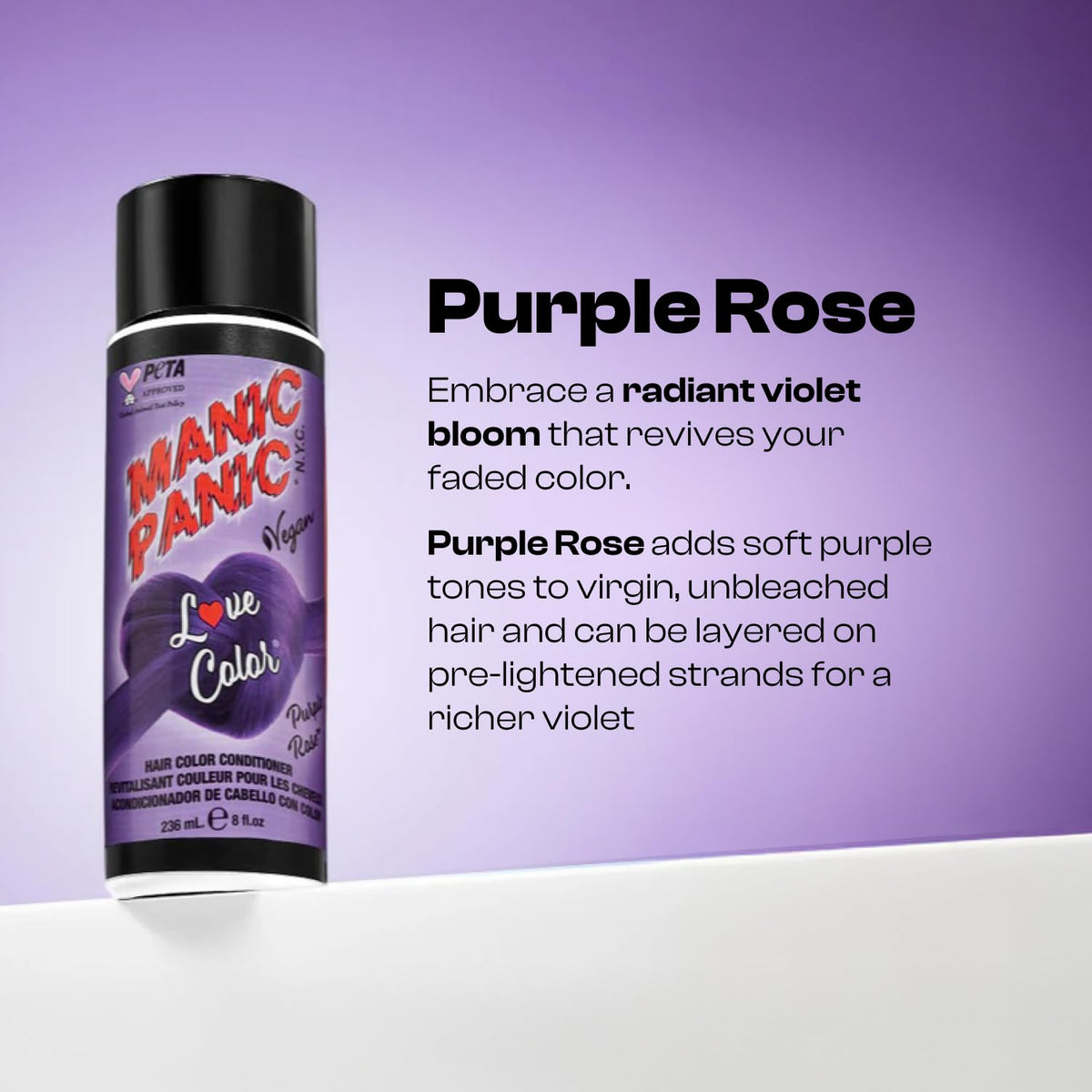 Applying Manic Panic Purple Rose to refresh faded color