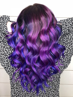 MANIC PANIC Ultra Violet Amplified dye mixing with Pastelizer for soft hues.