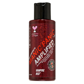 MANIC PANIC Vampire Red Amplified bottle shows bold color for vibrant hair.
