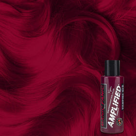 Vampire Red swatches reveal burgundy possibilities on lightened or unbleached hair.