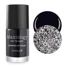 Maniology opaque full-coverage stamping renders clean, flawless nail designs