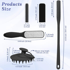 Manmihealth back scrubber 15inch for easy reach and deep exfoliation.