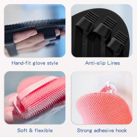 Manmihealth body brush exfoliating side cleanses and polishes skin effectively.