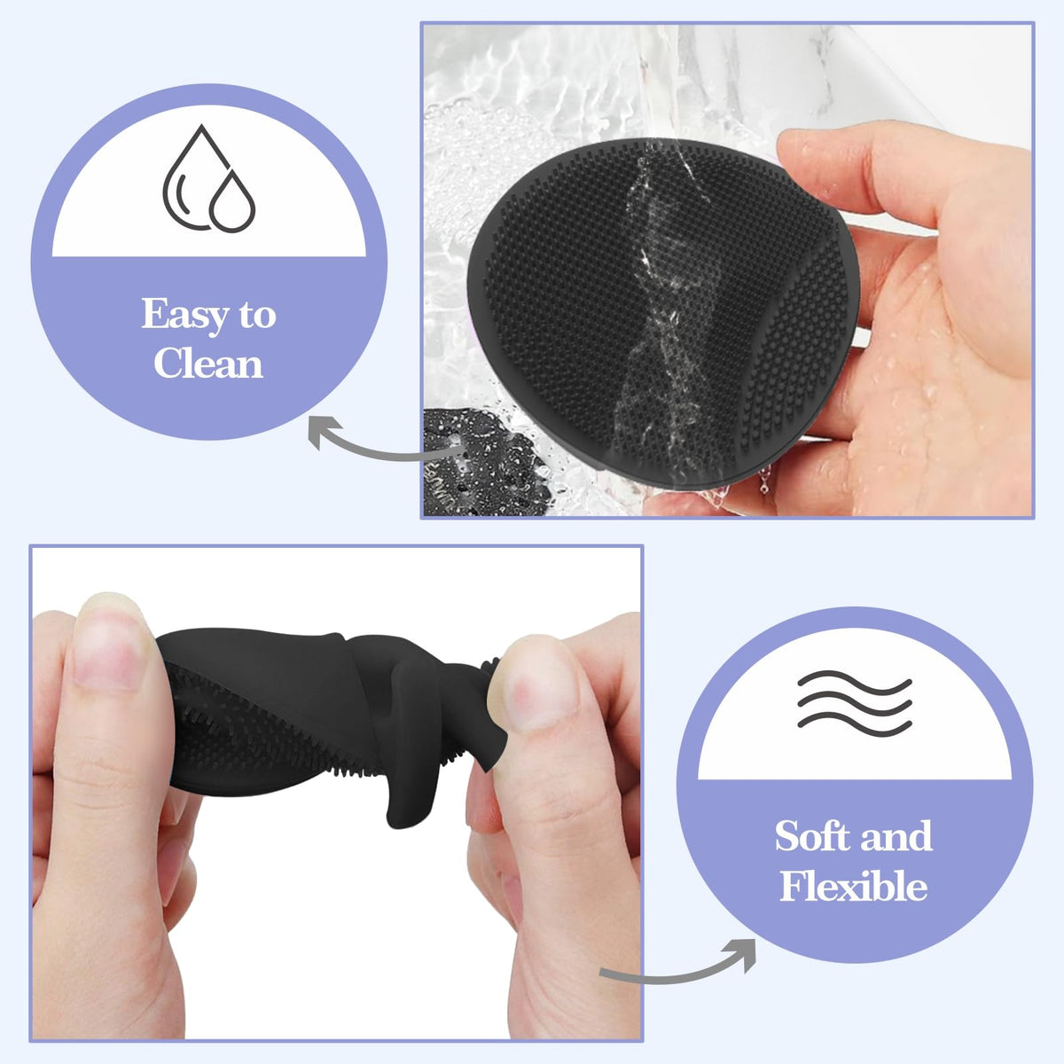 Manmihealth 38 cm long handle aids easy back and foot cleaning.