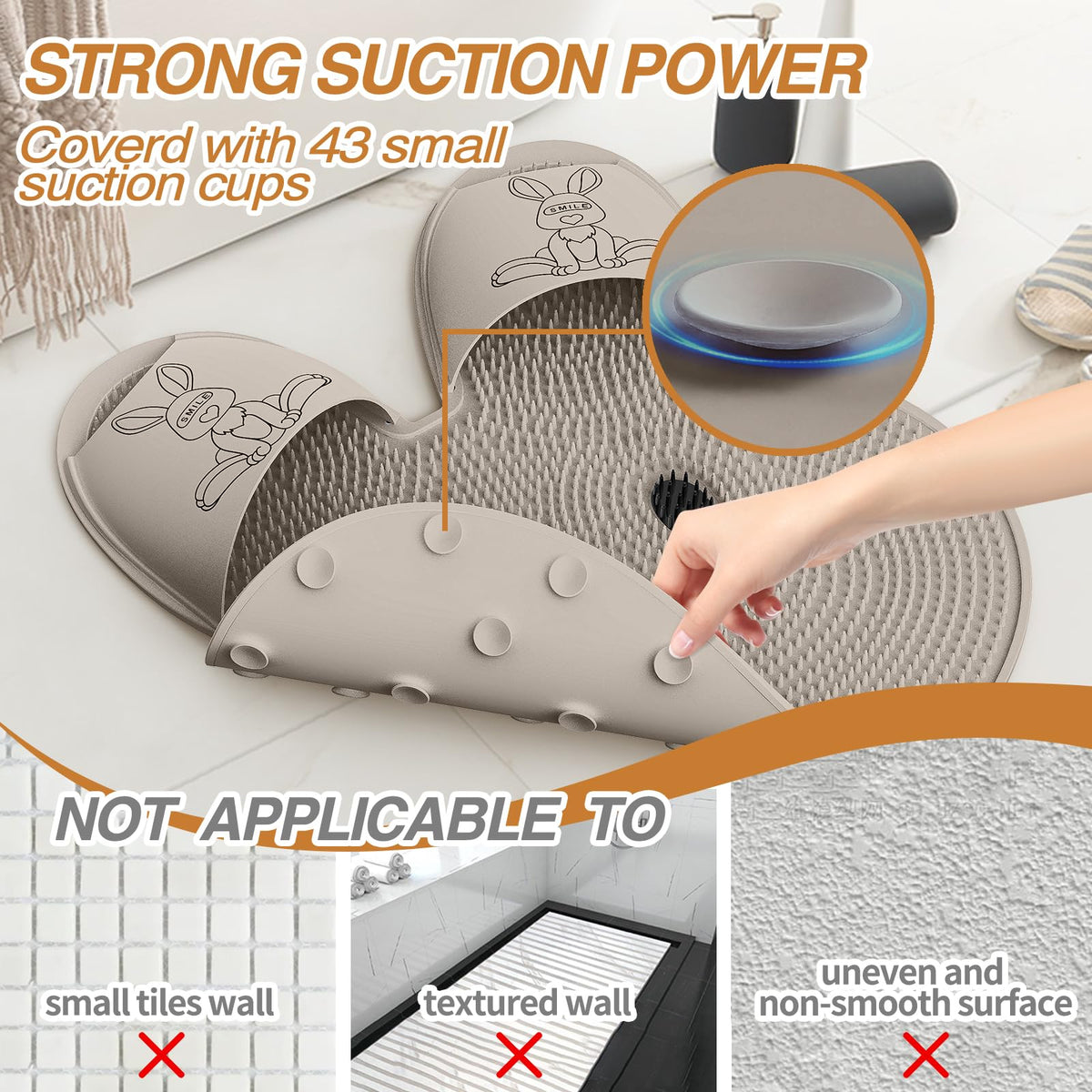 Manmihealth BPA-free TPE base ensures a durable, eco-friendly shower accessory.