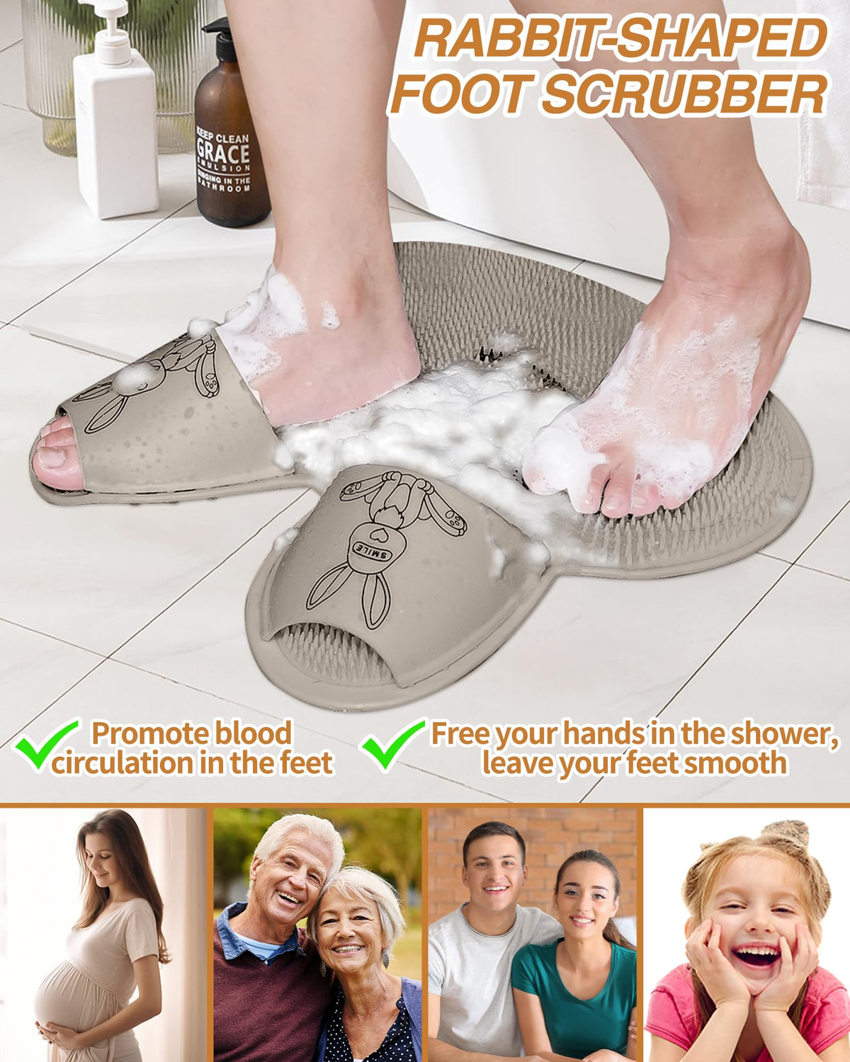 Manmihealth foot scrubber dries quickly for hygienic use after showers.