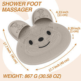 Manmihealth foot scrubber mat with hundreds of bristles for deep foot cleansing.