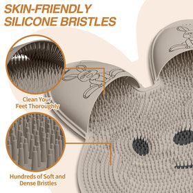 Manmihealth rabbit-pattern foot scrubber adds playful design while cleansing feet.