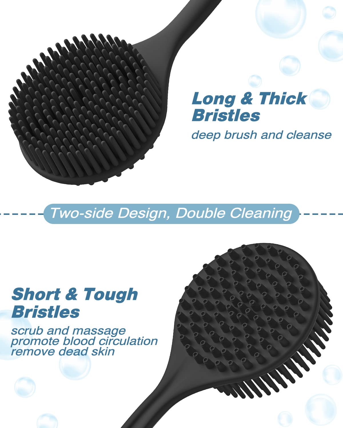 Manmihealth soft bath glove brush provides rich lather and gentle skin cleansing.