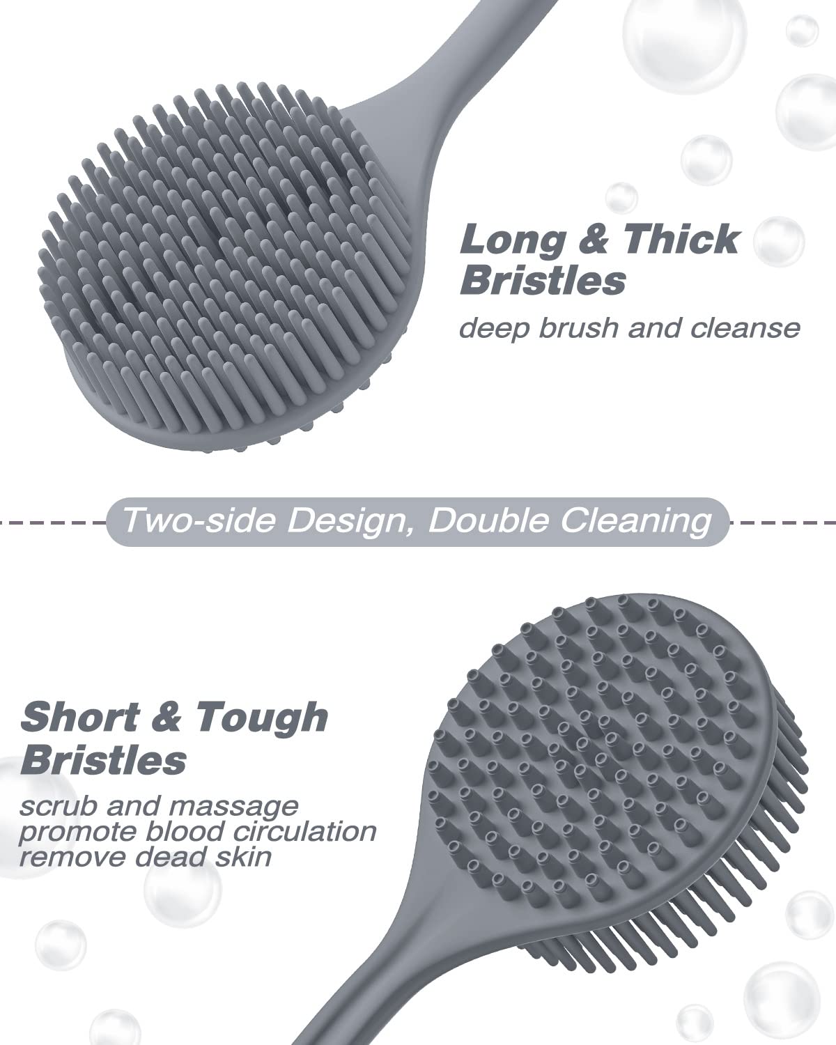 Manmihealth thick bristles detail delivers powerful scrubbing for tougher skin.
